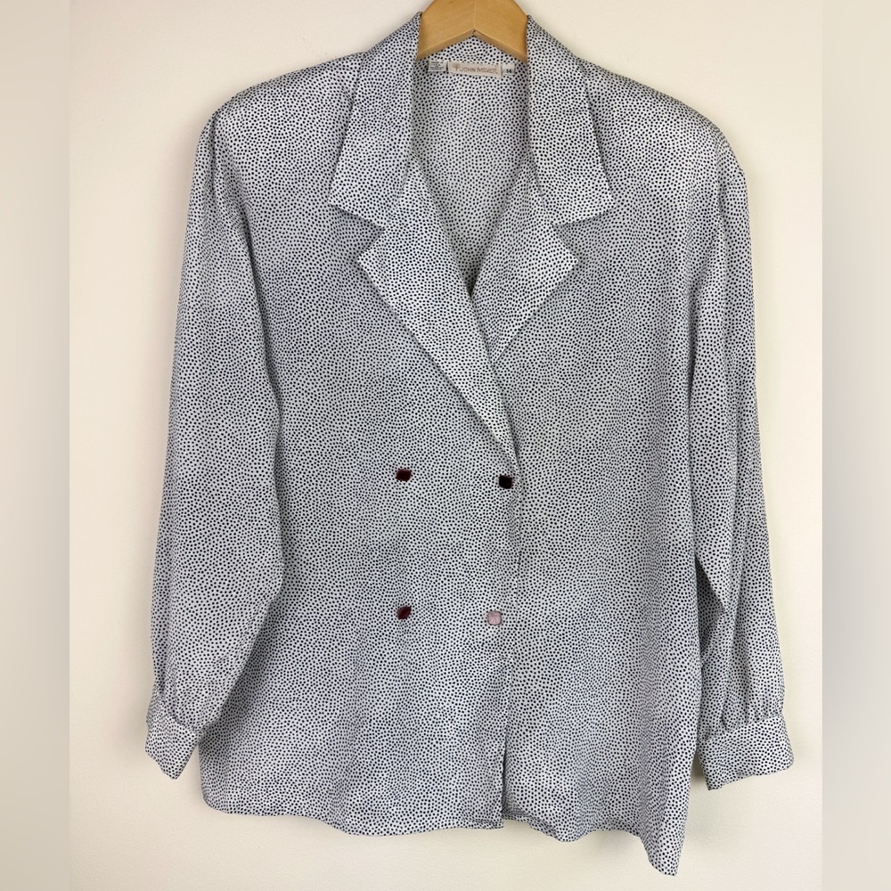 John Meyer Vintage 80's Polka Dot Blouse